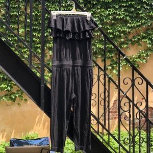 Express Black Strapless Romper